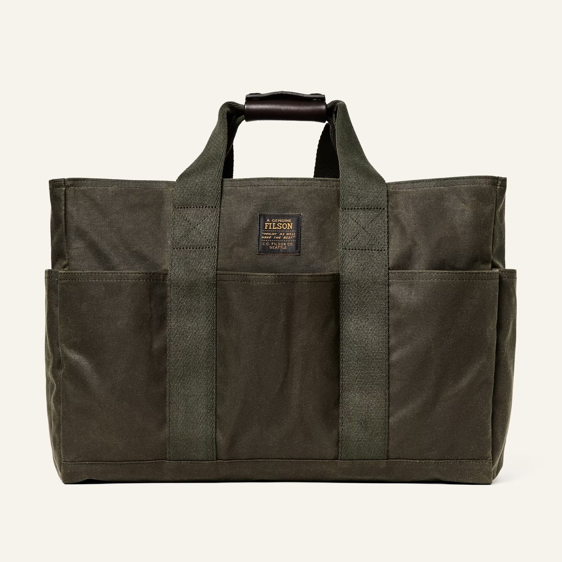 FILSON - TIN CLOTH OPEN SUPPLY TOTE - OTTER GREEN