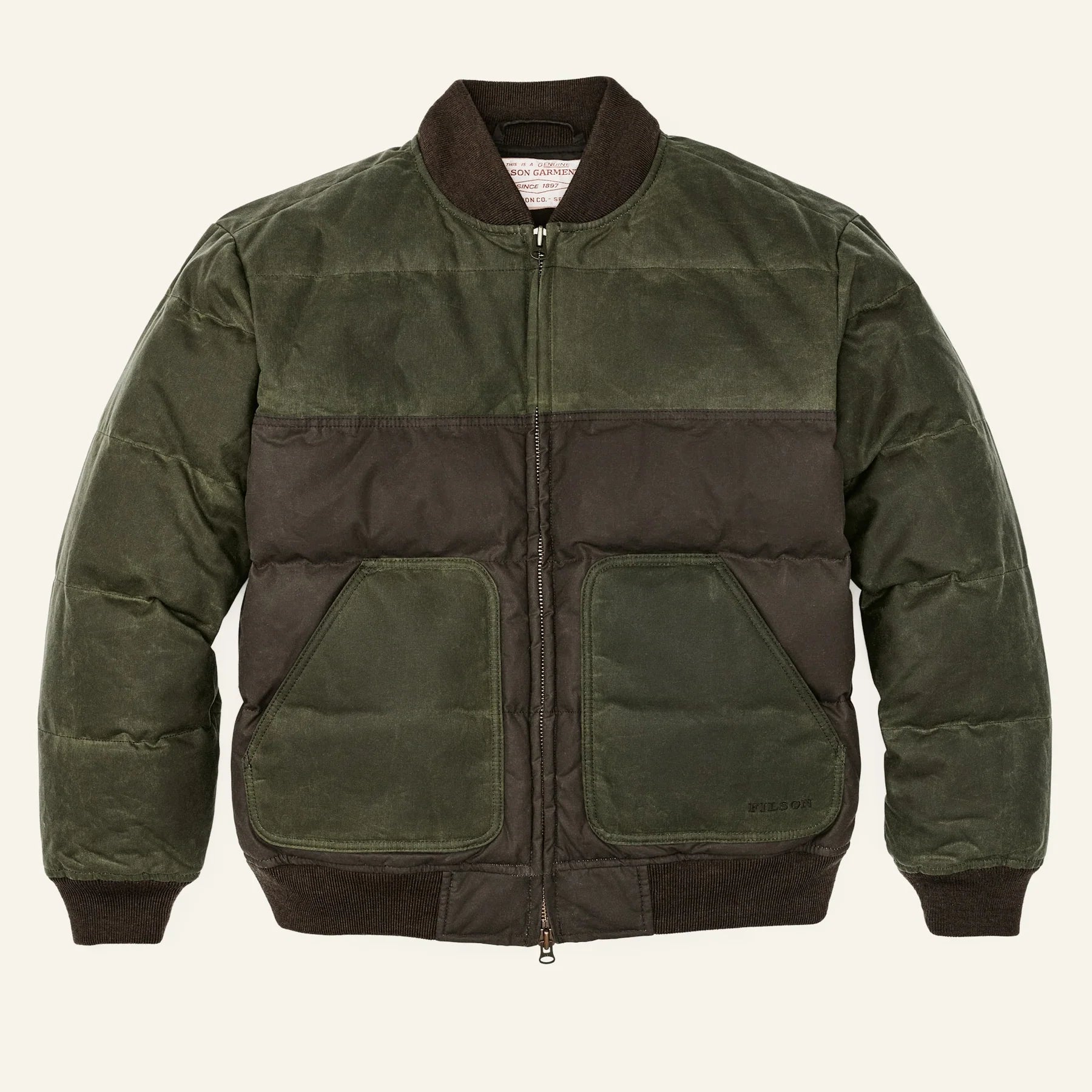 FILSON - DOWN BOMBER JACKET - OTTER GREEN