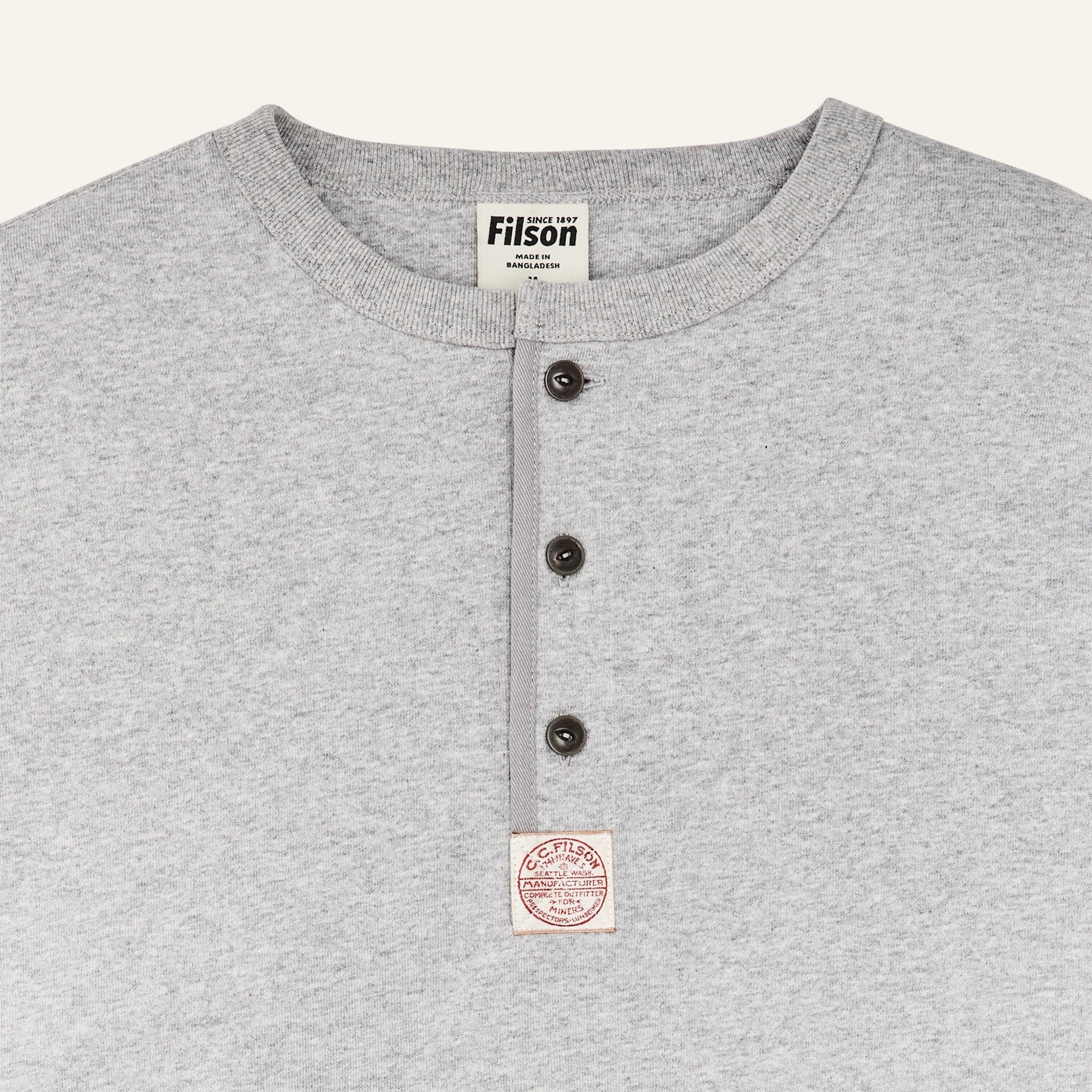 FILSON - FRONTIER HENLEY TEE - HEATHER GRAY