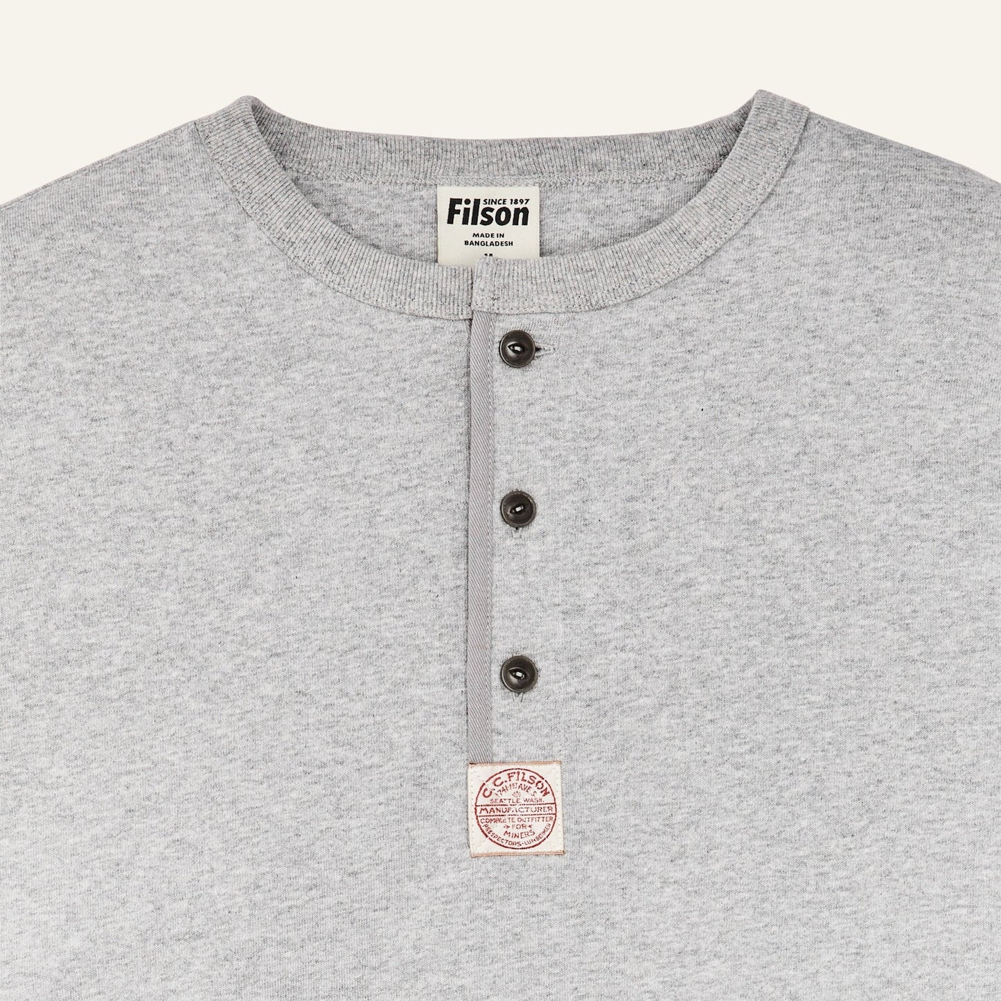 FILSON - FRONTIER HENLEY TEE - HEATHER GRAY