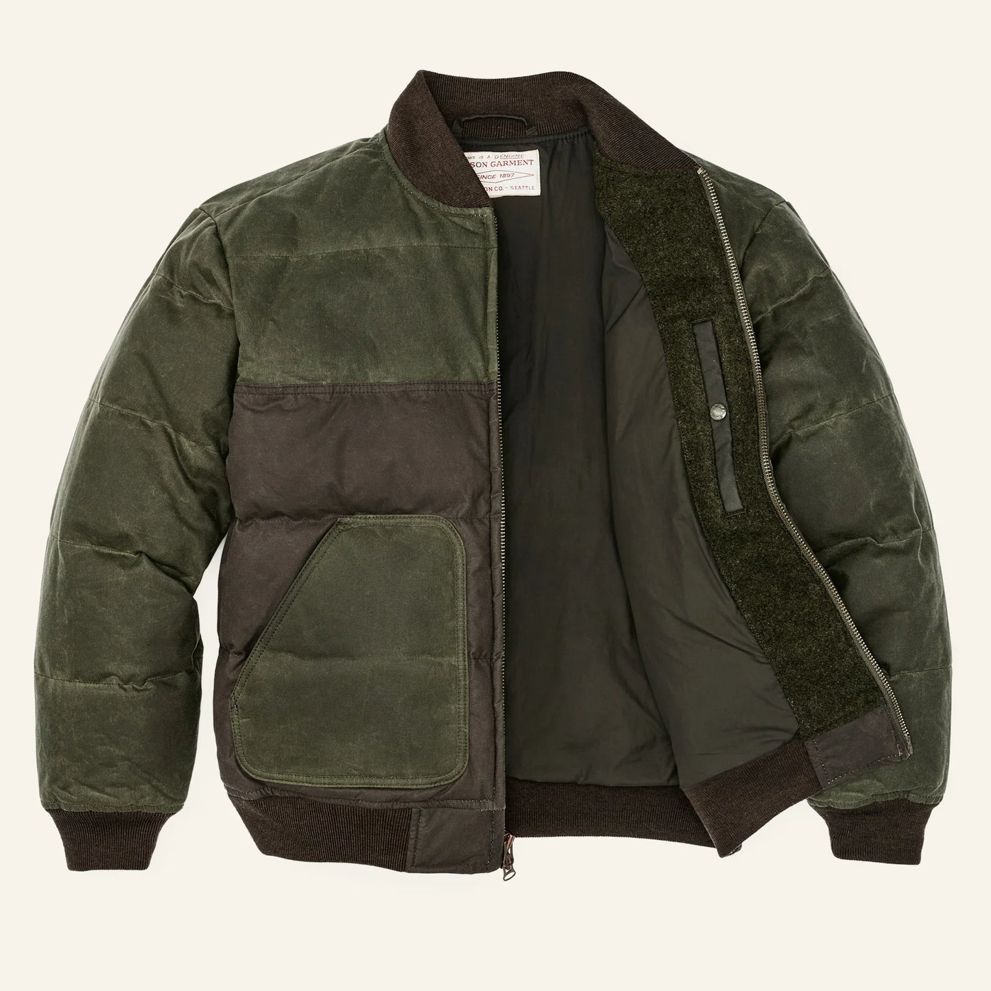 FILSON - DOWN BOMBER JACKET - OTTER GREEN