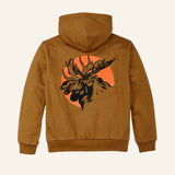 FILSON - PROSPECTOR EMBROIDERED HOODIE - TAPENADE/MOOSE SUN