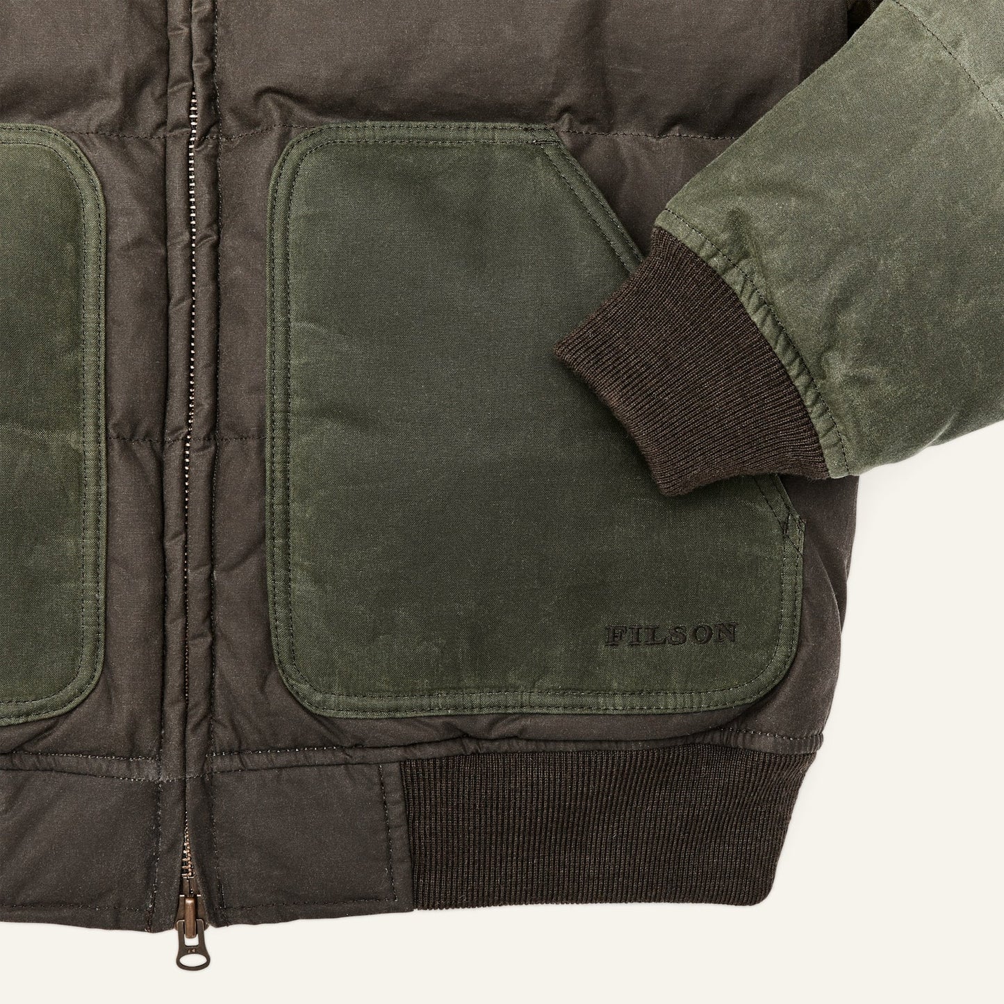 FILSON - DOWN BOMBER JACKET - OTTER GREEN