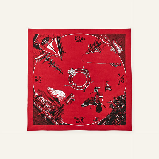 FILSON - GREAT OUTDOORS BANDANA - RED/OUTDOORSMAN