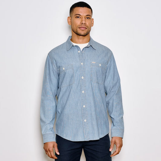 FILSON - CHAMBRAY CPO SHIRT - LIGHT INDIGO CHAMBRAY