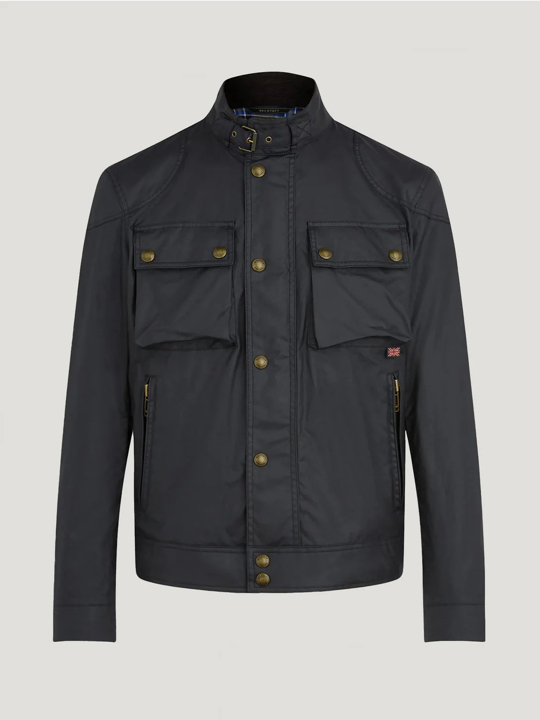 BELSTAFF - RACEMASTER JACKET WAXED COTTON - BLACK