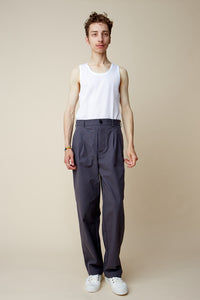 HACKNEY UNION WORKHOUSE - GILSTON CROPPED TROUSER - CHARCOAL