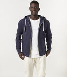 Merz b.Schwanen - HDJKT02 HOODED ZIP JACKET WASHED - DENIM BLUE