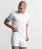 Merz b.Schwanen - 255 - BOXER BRIEF BUTTON FLY WHITE