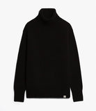 Merz b.Schwanen - LOCT01 - TURTLENECK PULLOVER RELAXED FIT - DEEP BLACK