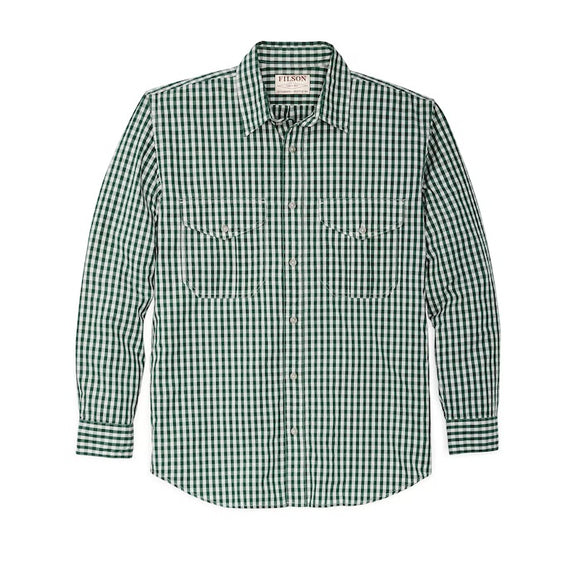 FILSON - WASHED FEATHER CLOTH SHIRT - SILVER PINE CHECK